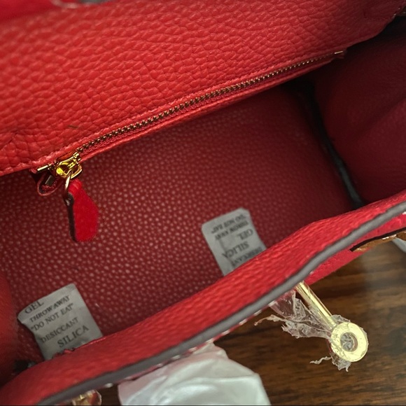 Structured Colorblock Black Gold 20 Lock Key Doctor's Satchel Bag Crossbody B12 - Picture 8 of 10